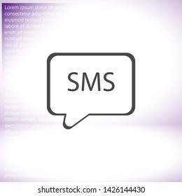 Vector icon sms 10 EPS . Lorem Ipsum Illustration design