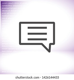 Vector icon sms 10 EPS . Lorem Ipsum Illustration design
