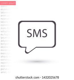 Vector icon sms 10 EPS . Lorem Ipsum Illustration design