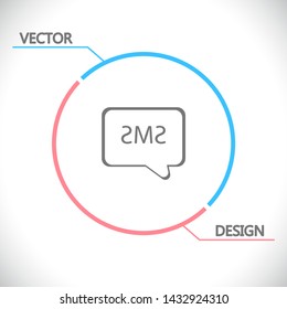 Vector icon sms 10 EPS . Lorem Ipsum Illustration design