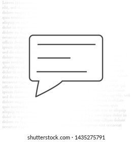 Vector icon sms 10 EPS . Lorem Ipsum Illustration design