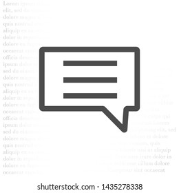Vector icon sms 10 EPS . Lorem Ipsum Illustration design