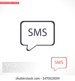 Vector icon sms 10 EPS . Lorem Ipsum Illustration design