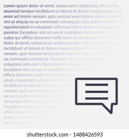 Vector icon sms 10 EPS . Lorem Ipsum Illustration design