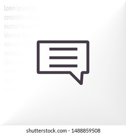Vector icon sms 10 EPS . Lorem Ipsum Illustration design