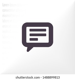 Vector icon sms 10 EPS . Lorem Ipsum Illustration design