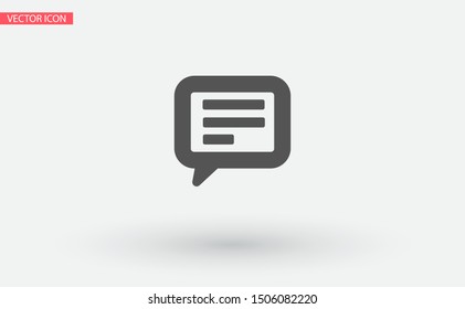 Vector icon sms 10 EPS . Lorem Ipsum Illustration design