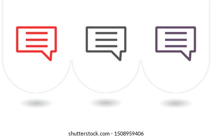 Vector icon sms 10 EPS . Lorem Ipsum Illustration design