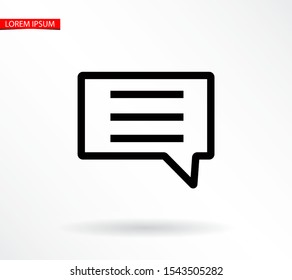 Vector icon sms 10 EPS . Lorem Ipsum Illustration design