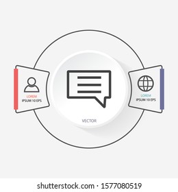 Vector icon sms 10 EPS . Lorem Ipsum Illustration design