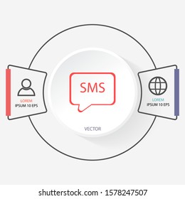 Vector icon sms 10 EPS . Lorem Ipsum Illustration design