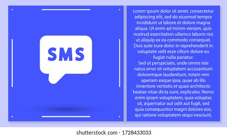 Vector icon sms 10 EPS . Lorem Ipsum Illustration design