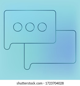 Icono vector de SMS, mensajes, chat, chat, mensajero.