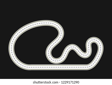 Vector icon of the snow with ice track for racing
