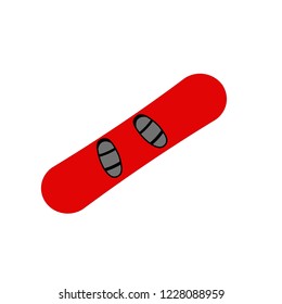 Vector icon snowboard. Eps 10
