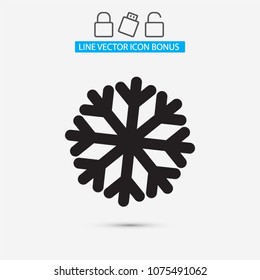 Vector icon snowflake 10 EPS