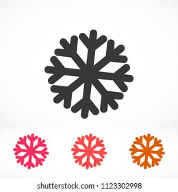 Vector icon snowflake 10 EPS
