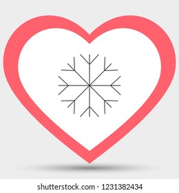 Vector icon snowflake 10 EPS