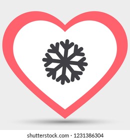 Vector icon snowflake 10 EPS