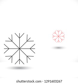 Vector icon snowflake 10 EPS