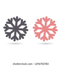 Vector icon snowflake 10 EPS