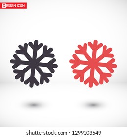 Vector icon snowflake 10 EPS