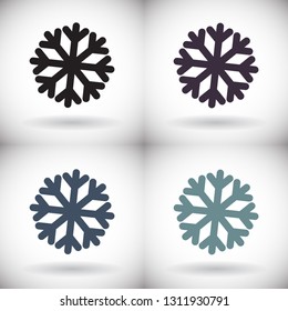 Vector icon snowflake 10 EPS