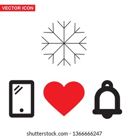 Vector icon snowflake 10 EPS