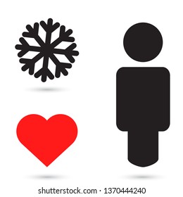 Vector icon snowflake 10 EPS