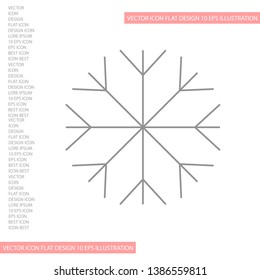 Vector icon snowflake 10 EPS . Lorem Ipsum Illustration design