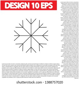Vector icon snowflake 10 EPS . Lorem Ipsum Illustration design