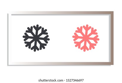 Vector icon snowflake 10 EPS . Lorem Ipsum Illustration design