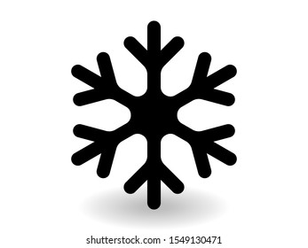 Vector icon snowflake 10 EPS. snowflake winter of black isolated silhouette on white background.