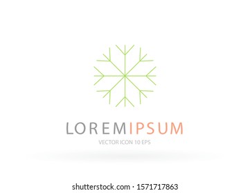 Vector icon snowflake 10 EPS . Lorem Ipsum Illustration design