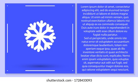 Icono del vector copo de nieve 10 EPS . Lorem Ipsum Diseño de ilustración