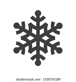 vector icon of snowflake on white background