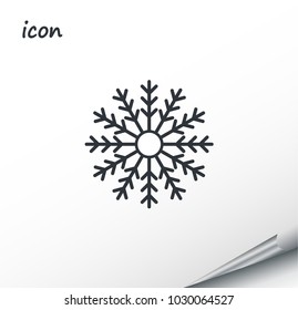 vector icon snowflake on a wrapped silver sheet
