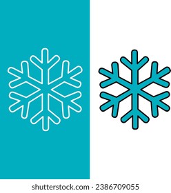 vector icon snowflake winter white