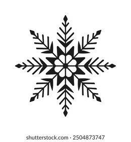 Icono de Vector de copos de nieve aislados sobre fondo blanco Año Nuevo Año Nuevo Símbolo de invierno, nieve, hielo