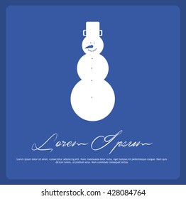 Vector icon of snowman