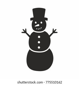 Vector Icon Of Snowman