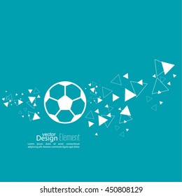 Vector icon of a soccer ball. 