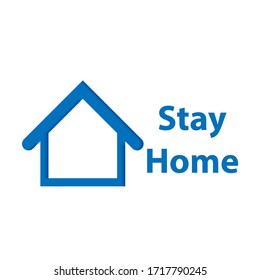 Vector icon of social distancing campaign stay at home stop corona virus on white background