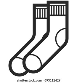 Vector Icon of socks for men or women in line art style. Pixel perfect. business and office look. For shops and stores 