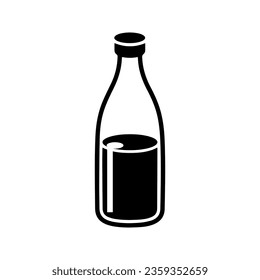 vector icon of soda bottle, energy drink
