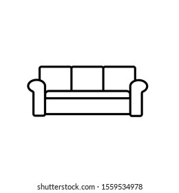 Vector icon of sofa. Chairs of household furniture