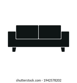 Vector icon sofa isolated on white background. Vector illustration.