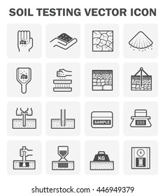 Vector Icon Of Soil And Soil Testing.