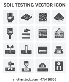 Vector Icon Of Soil And Soil Testing.