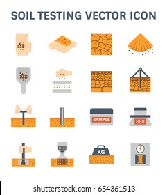 Vector Icon Of Soil And Soil Testing.